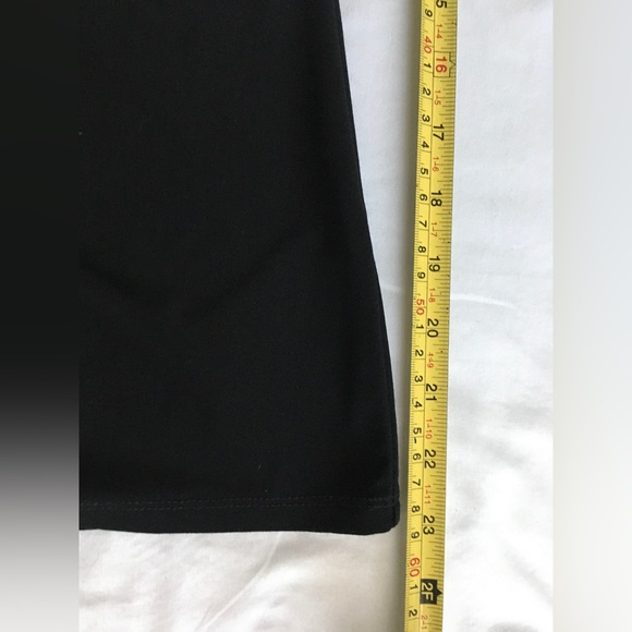 EUC WHBM black short sleeve vneck top with sheer ruffle accent and sleeves. - Picture 8 of 8